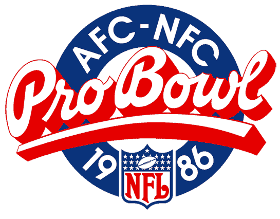 Pro Bowl 1986 Primary Logo t shirt iron on transfers